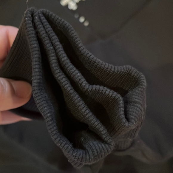 Sandro Sweatshirt with Rhinestone Hearts NWOT - Picture 8 of 12